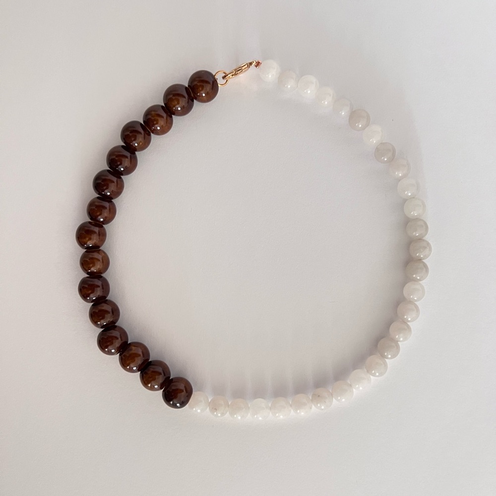 Bead Necklace | Tow-tone Necklace